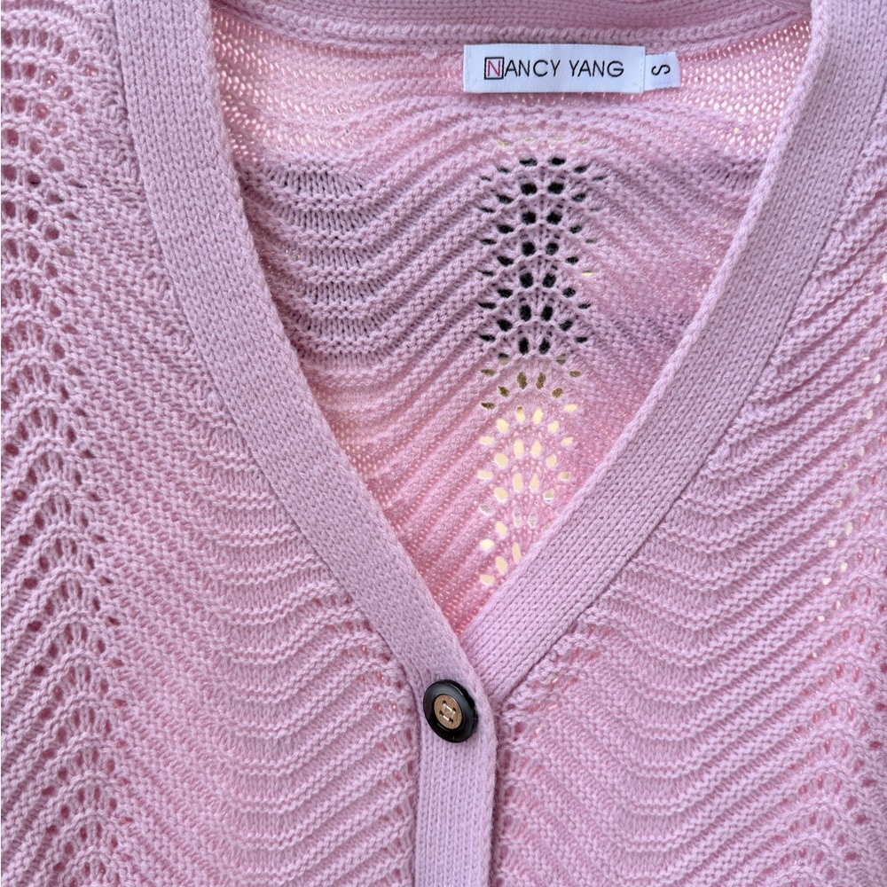 Nancy Yang Light Pink Women's Cardigan